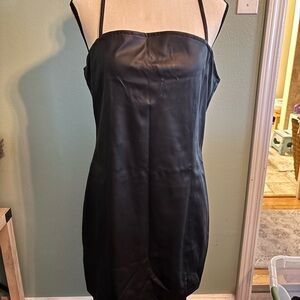 Black faux leather Dress